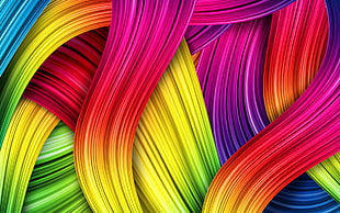 multicolored wave art