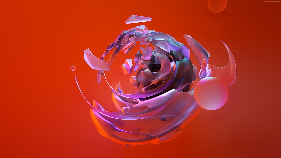 purple and pink illustration HD wallpaper