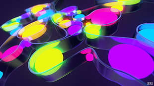 multicolored digital wallpaper, 3D, render, Cinema 4D, Blender