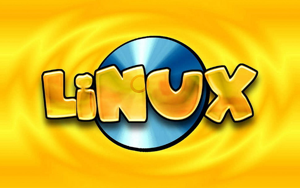 yellow and blue emoji print, Linux, GNU HD wallpaper