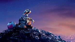 E.T. digital wallpaper, WALL-E, movies, robot, animated movies HD wallpaper