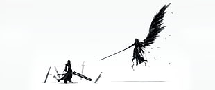 Cloud and Sephiroth illustration HD wallpaper