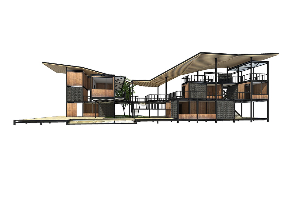 black and brown concrete building, CGI, Architecture models HD wallpaper