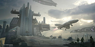 gray fight plane, science fiction, Star Citizen, spaceship, video games