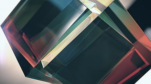 cube digital wallpaper, cube, minimalism, abstract, prism HD wallpaper