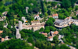 miniature castle landscape HD wallpaper
