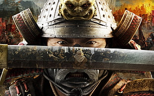 hannya warrior with sword illustration, Total War: Shogun 2