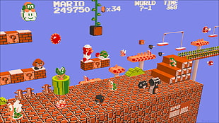 Super Mario game, Super Mario, Mario Bros., Super Mario Bros., video games HD wallpaper