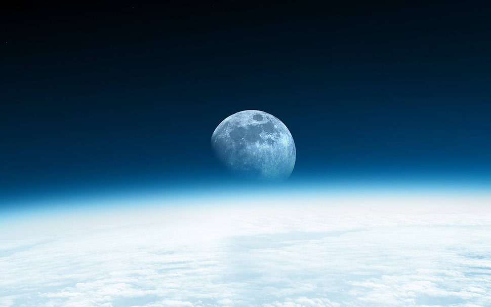 moon digital wallpaper, Moon HD wallpaper
