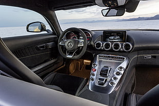 gray and black Mercedes-Benz car interior