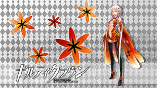 gray-haired female character illustration, Guilty Crown, anime, Yuzuriha Inori HD wallpaper