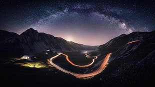 timelapse photography of road during nighttime