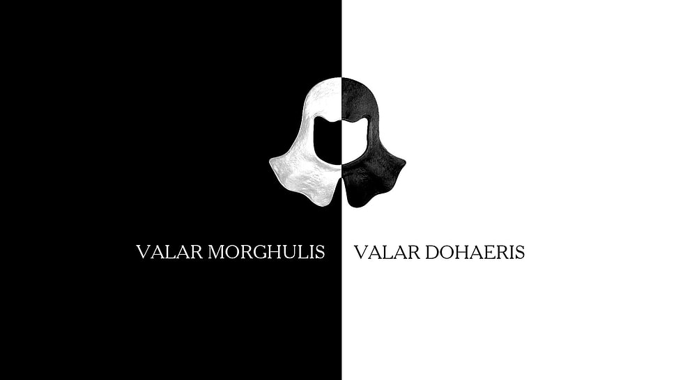 Valar Morghulis Valar Dohaeris text HD wallpaper