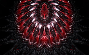 red and black abstract artwork digital wallpaper