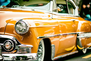 classic yellow coupe, san francisco HD wallpaper