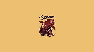 two animals with to victory text illustration, World War II, UK, beavers, Canada HD wallpaper