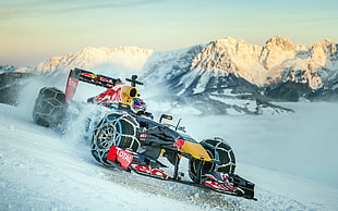 blue and red go-kart, car, Formula 1, Red Bull Racing HD wallpaper