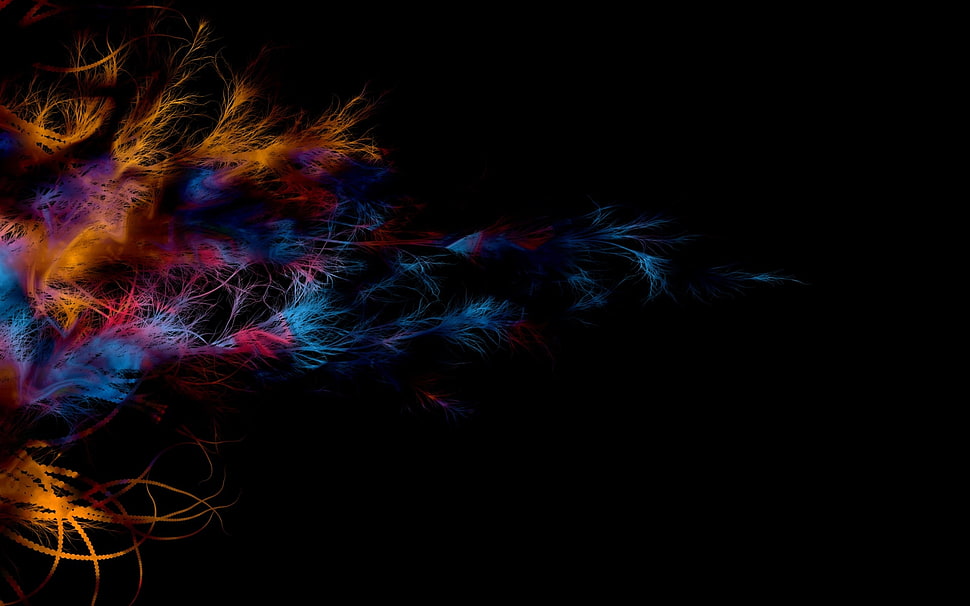 yellow purple red and blue screenshot HD wallpaper