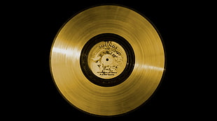 The Sounds vinyl record, discs, gold, space, Voyager Golden Record HD wallpaper