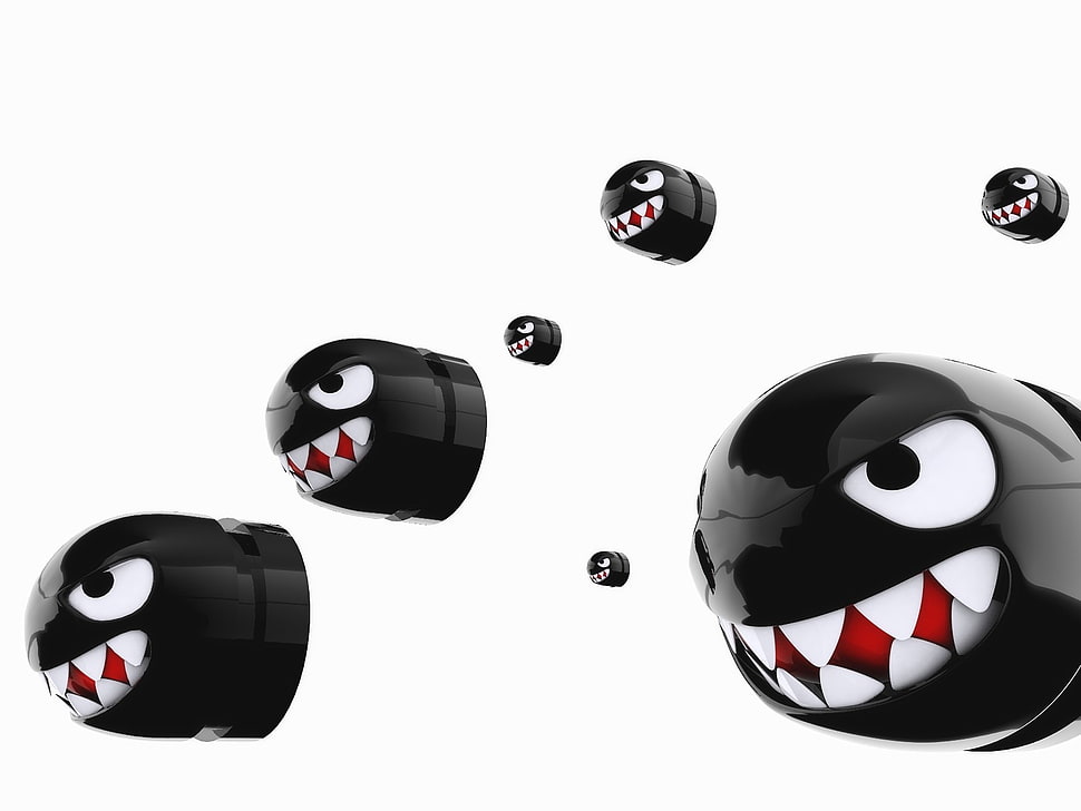 black missiles with faces, video games, Super Mario HD wallpaper