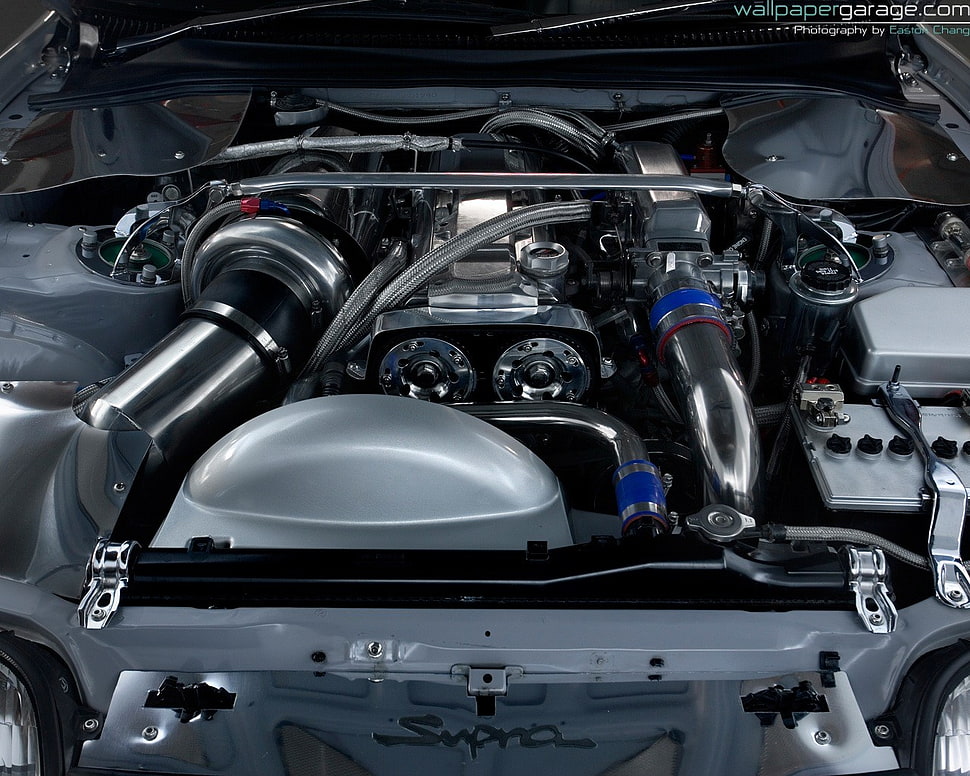 black and gray vehicle engine, Toyota Supra, Toyota, car, 2jz-gte HD wallpaper