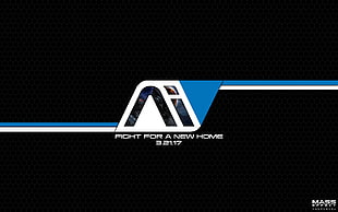 white and blue logo, Mass Effect, Mass Effect: Andromeda, Andromeda Initiative HD wallpaper