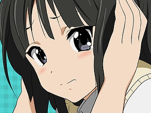 black haired anime character illustration