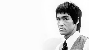Bruce Lee, monochrome, Asian, Bruce Lee, closeup HD wallpaper