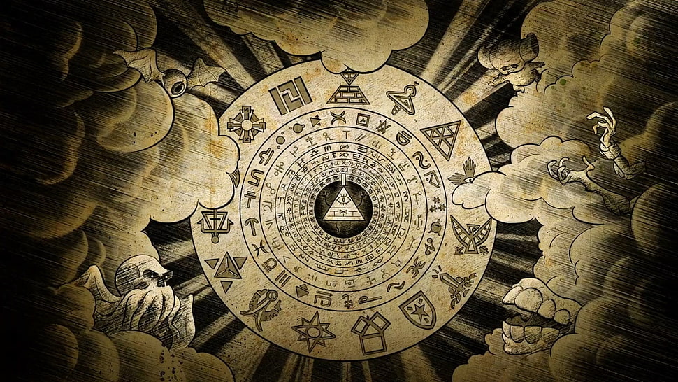 triangle symbol illustration HD wallpaper