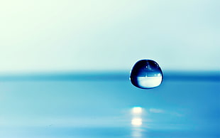 Water,  Drop,  Background,  Blue HD wallpaper
