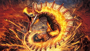 dragon illustration, Monster Hunter, Agnaktor