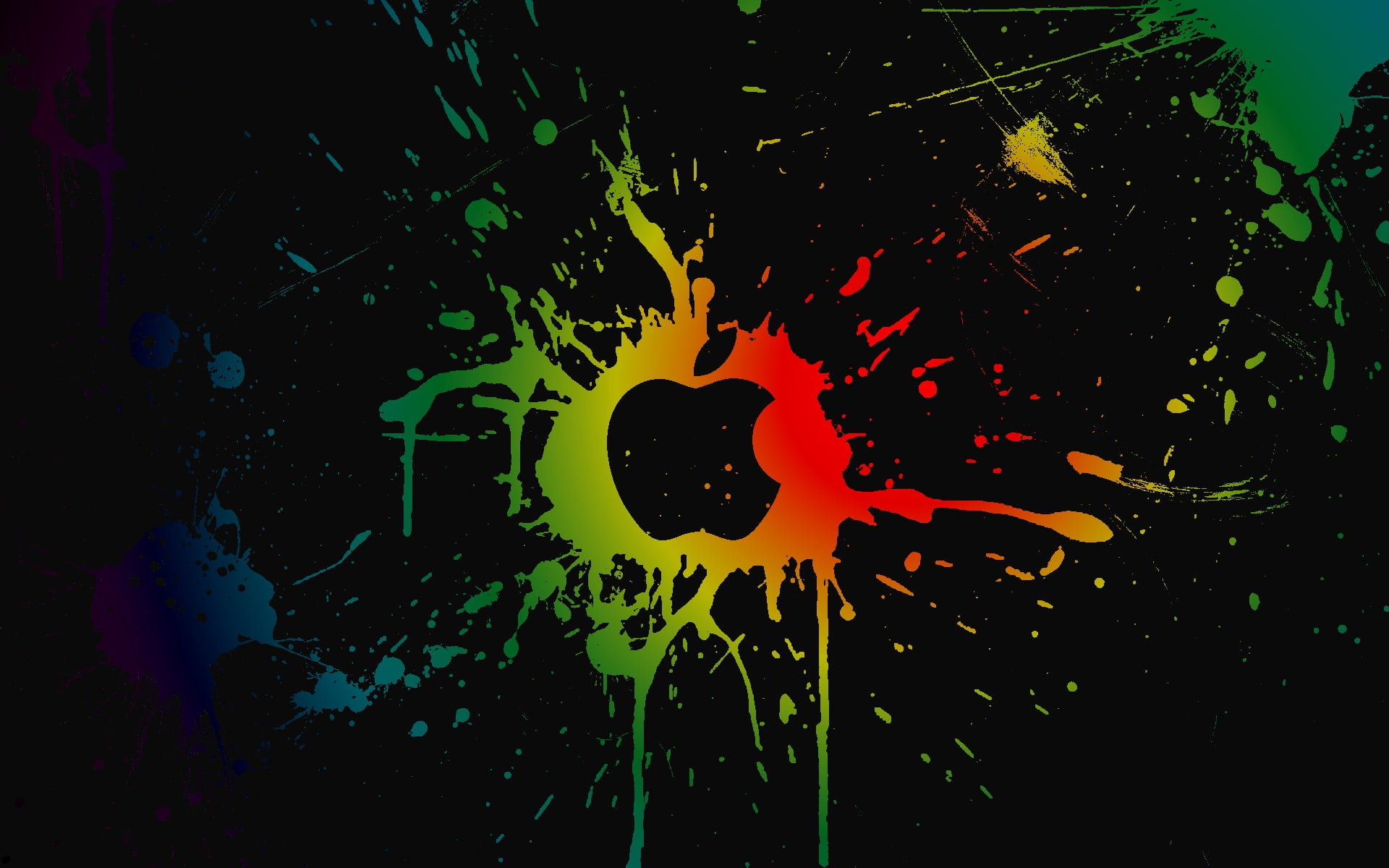 Apple logo, Apple Inc., colorful, paint splatter HD wallpaper ...