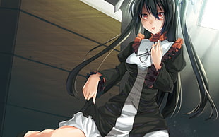 black haired female anime character