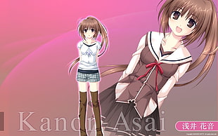 girl anime in brown hair graphic wallpaper HD wallpaper