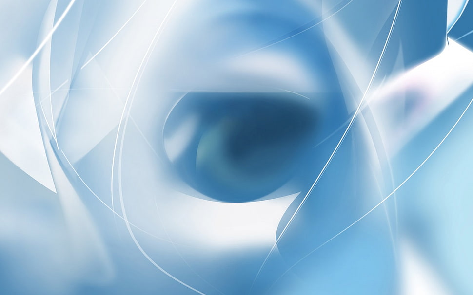 white and blue swirl 3D wallpaper HD wallpaper
