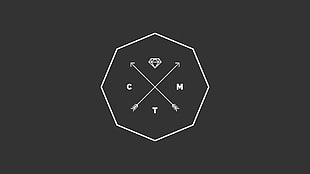 white CMT arrow digital wallpaper, logo