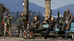 Metal Gear Raiden, Halo Master Chief, and Watch Dogs digital wallpaper, Source Filmmaker, Master Chief, Mass Effect, Dead Space