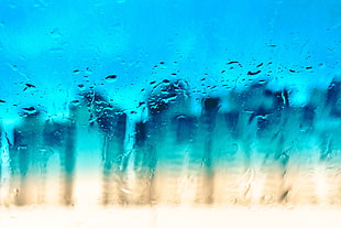 photo of wet see thru glass