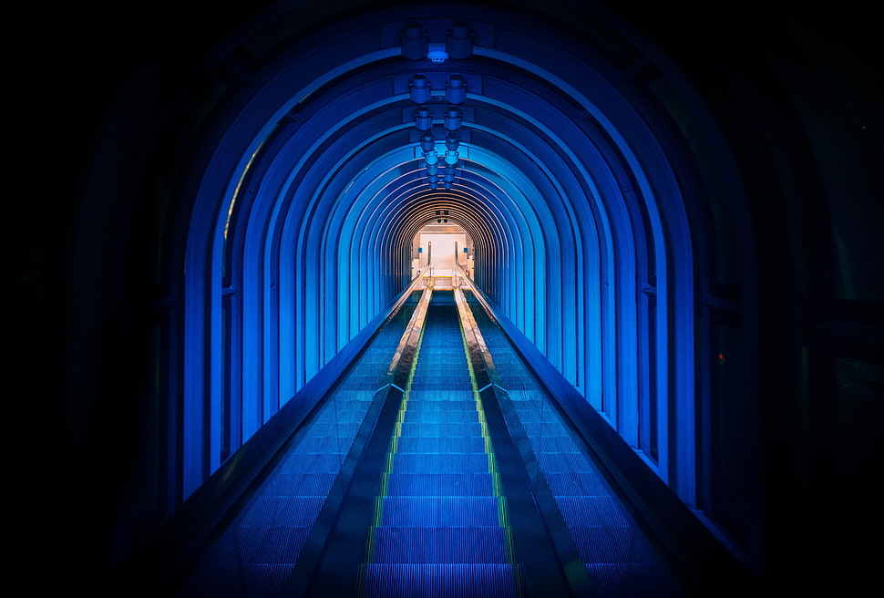 Atomium, Brussels, Escalator, Underground, Staircase HD wallpaper