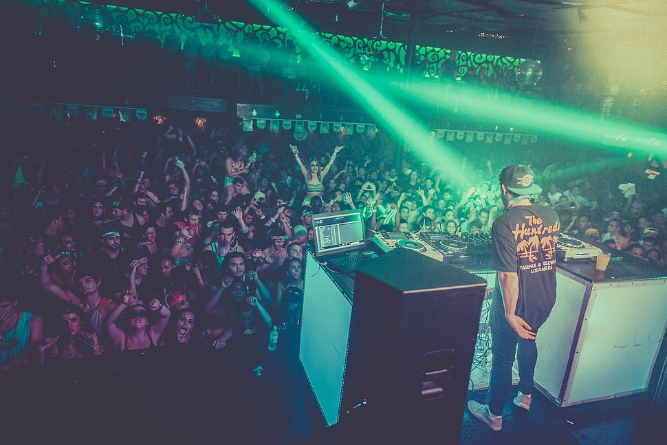 men's black shirt, Borgore HD wallpaper