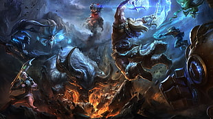 League of Legends wallpaper, League of Legends, Nocturne  the Eternal Nightmare, Ahri (League of Legends), Riven (League of Legends) HD wallpaper