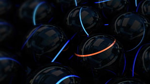 black marbles digital wallpaper