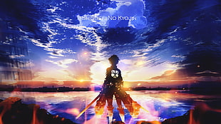Eren Yeager from Attack on Titan poster, Shingeki no Kyojin, Eren Jeager, anime, anime boys
