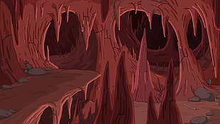 cave digital wallpaper, Adventure Time, cartoon