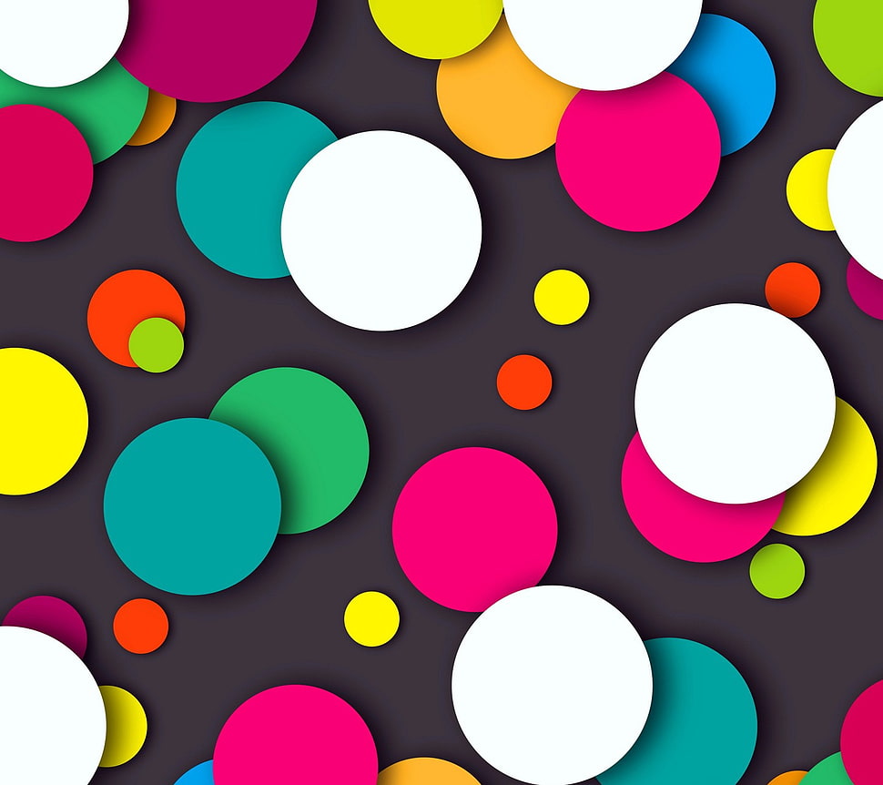 assorted color plastic container lot, circle, pattern HD wallpaper