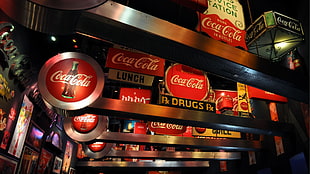 Coca-Cola signage, Coca-Cola, logo, sign