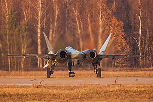 black fighter jet, Sukhoi T-50, PAK FA HD wallpaper