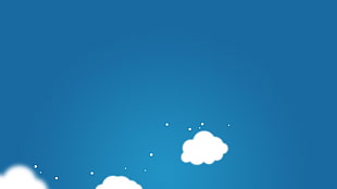 clouds illustration, clouds, minimalism, sky, artwork