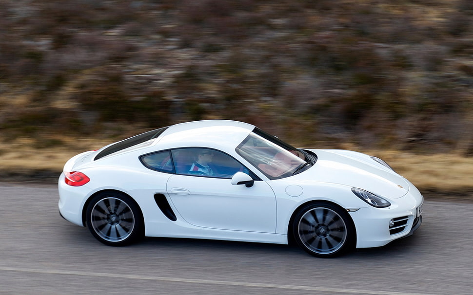 white Porsche 911, Porsche Cayman, white cars HD wallpaper
