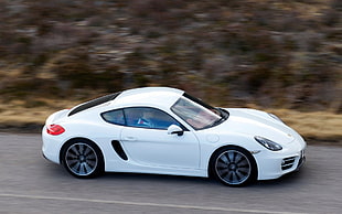 white Porsche 911, Porsche Cayman, white cars
